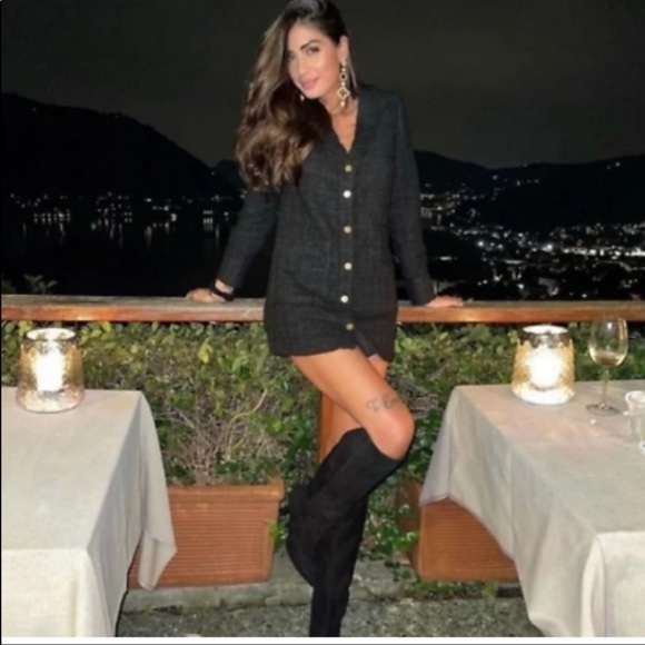 Zara textured black dress - Picture 5 of 7